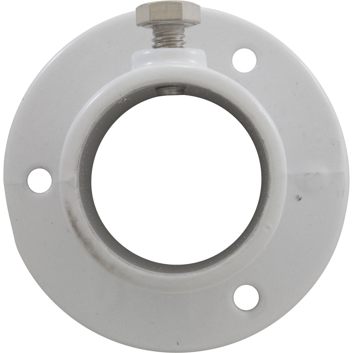 Deck Flange, Perma Cast, For Ladder, 1 - 1/2", White/Aluminum : PF - 2115 - L - Perma - Cast LLC -  - All Pool Parts