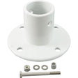 Deck Flange Only, Perma Cast, For Slide, 1.9", White/Aluminum : PF - 3119 - Perma - Cast LLC -  - All Pool Parts
