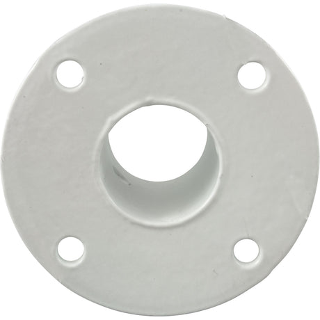Deck Flange Only, Perma Cast, For Slide, 1.9", White/Aluminum : PF - 3119 - Perma - Cast LLC -  - All Pool Parts