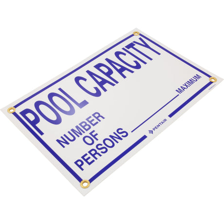 Sign, Pool Capacity, 18" x 12" : R230900 - Pentair - 788379007997 - All Pool Parts