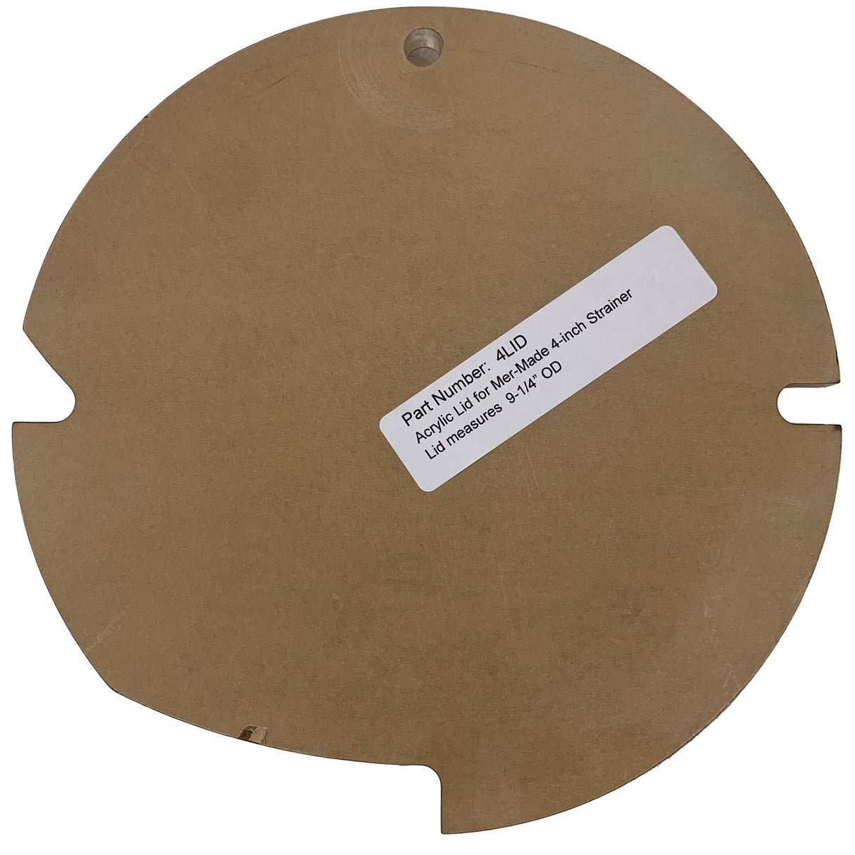Lid, Mer - Made, 4", 9 - 1/4"OD : 4LID - Mer - Made Filter -  - All Pool Parts