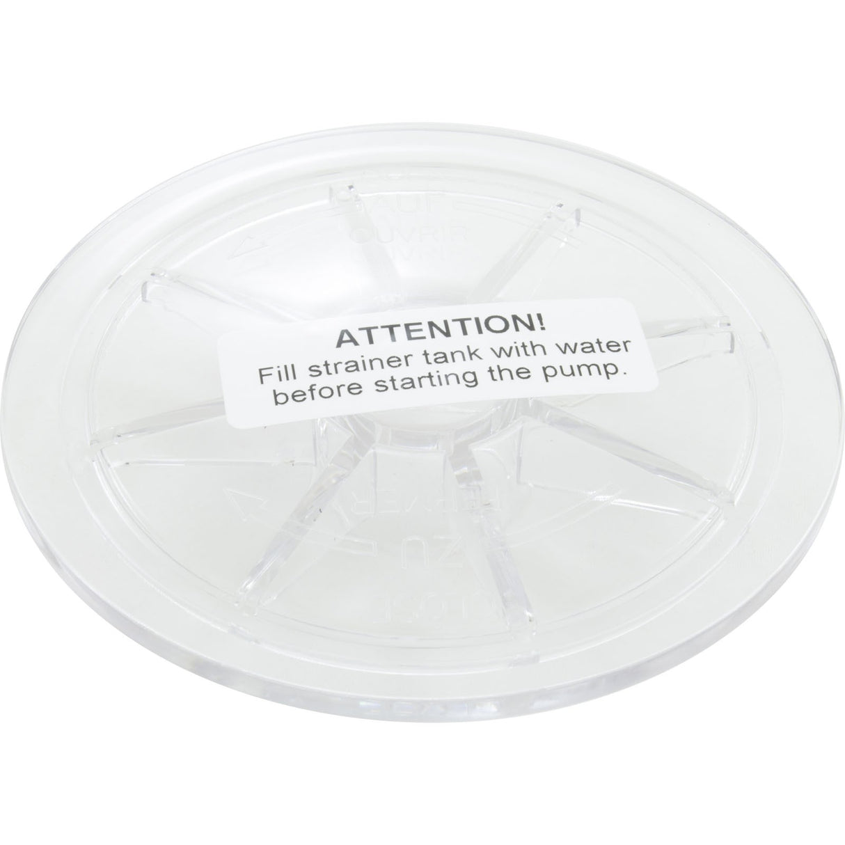 Lid, Speck EasyFit/72/S90/E71/Badu EcoM2/EcoMV/EcoM3 V, Clear : 2901116010 - Speck Pumps -  - All Pool Parts