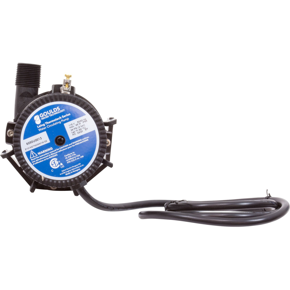 Pump, Circ, Laing E - 10, 115v, 3/4"mpt, 4ft Bare Cord, OEM : 6050U0013 - Laing/Xylem - 733886502114 - All Pool Parts