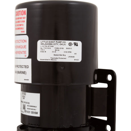 Pump, Circulation, Little Giant 3 - MD - SC, 750 GPH, 190W, 6' Cord : 581503 - Little Giant / Franklin -  - All Pool Parts